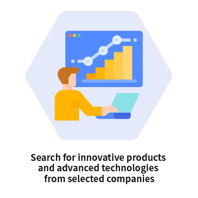 Search for innovative productsadvanced technologies from selected companies